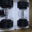 Keppi Adjustable Dumbbells Set-25lb/40lb/55lb/60lb, Anti-Slip Metal Fast Adjust Weight Handle, Exercise & Fitness for Full Body Workout - Adjustable Dumbbell Series