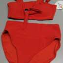 ANRABESS Bikini Sets for Women Summer High Waisted 2 Piece Bathing Suit Ribbed Tie Knot Swimsuit 2026 Beach Vacation Swimwear, Medium