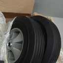 2 Pack 10 Inch Solid Rubber Tire, 5/8 Inch Axle Size Hand Truck Wheels Replacement Tires for Hose Cart, Garden Cart, Dolly Cart, 330 lb Load Capacity1