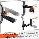 FOVPLUE 1", 1.25" Highway Footpegs,Adjustable Highway Peg for Harley Touring Softail Dyna Sportster Honda Kawasaki Suzuki Yamaha Indian Victory with 1", 1-1/4",22-35mm Engine Guards/Tubing,Gloss Black