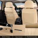 FLORICH Front Seat Covers, Leather Car Seat Covers Luxury Automotive Seat Covers Waterproof Car Seat Protectors Universal Fit for Most Cars SUV Trucks Vehicles, Beige