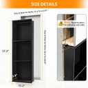 WICHEMI Shower Niche No Tile Needed for Bathroom Storage, Shower Niche LED Lights Waterproof Recessed Wall Niche 12" X 36" Three-Shelves 304 Stainless Steel Bathroom Niche for Shower Wall