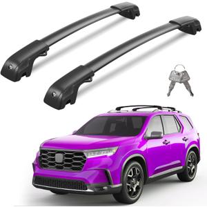 Wonderdriver 300lbs Lockable Roof Rack Cross Bars Compatible with Honda Pilot 2023 2024 2025 2026 Sport Touring Trailsport Elite (Not for LX and EX-L), Heavy Duty Aluminum Roof Rails Crossbars Rooftop