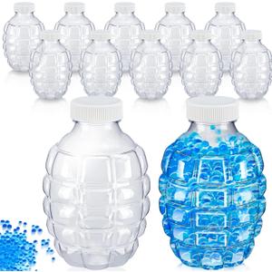 12 Pcs Water Gel Ball Blaster Gun Accessories Splatter Ball Gun Refill Ammo Plastic Hopper Gel Bead Subpackage Bottle for Kids Summer Beach Party Gifts Outdoor Game Store 50000 Unsoake