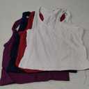 4 Pieces Basic Sleeveless Racerback Sports Crop Tank Tops for Women Girls Daily Wearing Medium