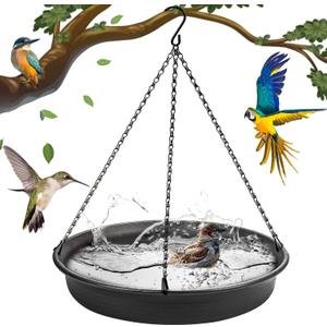 Hanging Bird Bath Hanging Bird-Feeder - CARGEN Garden BirdBath Tray Wildlife Feeder Plate Water Bowl or Water Bowl for Outdoors Garden Patio Decoration