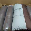Marsui 4 Pcs Outdoor Indoor High Back Chair Cushions Patio Furniture Tufted Pillow with Ties Water-Resistant Replacement Outdoor Rocking Chair Cushions, 42 x 21 Inches (Dark Brown,Solid Color)
