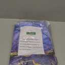 Poedist 4 Pcs Gold Edge Marble Bathroom Shower Curtain Set, Bathroom Sets with Shower Curtain and Rugs(Bath Mat,U Shape and Toilet Lid Cover Mat) and 12 Hooks-Purple (Style -02)