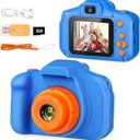Kids Selfie Camera, Portable Digital Cameras Toys for Kids Christmas Birthday Gifts for Boys/Girls Age 3 4 5 6 7 8 9 with 32GB SD Card (Dark Blue)