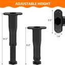 8 PCS (8.3"-14.5") Adjustable Bed Frame Support Legs, Frame Center Slats Heavy Support Leg,Durable Furniture Suport Legs for Frame/Sofa/Dresser/Table, Legs Furniture Replacement Parts