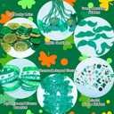 166 PCS St. Patrick's Day Accessories Party Decorations, Tattoo Stickers, Shamrock Glasses, Mustaches and Coins, Irish St. Patrick's Day Green Party Favors