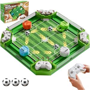 Remote Control Foosball Table Game, Mini Soccer Board Games with 3 Balls & 4 Remote Controllers, Football Tabletop Games Toy for Kids and Adults 3 4 5 6 7 8-12+Years Old - Gift for Boys Girls