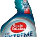 Simple Solution Extreme Cat Stain Eliminator for Strong Odor, Pet Odor Eliminator for Home, Stain Remover for Cats, Floor Cleaner, Urine Destroyer, Carpet Cleaner Spray, 32oz (32 Ounce (Pack of 1))