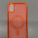 SUPFINE Magnetic for iPhone 16 Plus Case (Compatible with MagSafe) (Military Grade Drop Protection) Slim Translucent Matte Shockproof with Anti-Fingerprint Phone Case,Orange