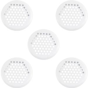 Antrader Louver Vents, 5 Pcs Stainless Steel Round Mesh Hole 2inch,White