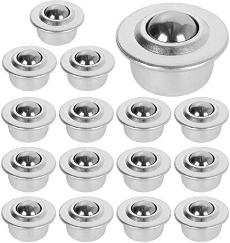 16PCS 5/8" Roller Ball Transfer Bearings CY-15H Carbon Steel Ball Transfer Bearing Casters Universal Base Conveyor Roller Ball