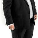 GATMSTZ Mens Suits Big and Tall 2 Pieces Blazer Pants Set Classic Fit (Black, L)