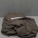 Dark Taupe 96 Inch Blackout Pinch Pleated Curtains 2 Panel Set for Living Room Darkening Thick Linen Textured 100% Black Out Drapes 96 Inches Long Pinch Pleat Light Blocking Bedroom Brownish Gray