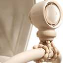 JISULIFE Stroller Fan Baby Large, Safe Bladeless for Crib, Desk, Portable Battery Rechargeable Cooling Fan with Air Turbo Tech, Night Light, Food-Grade Gift for Mom/Dad/Friend - Brown (5000mAh)