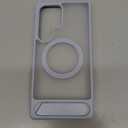 TORRAS Strong Magnetic & Seamless Stand for Samsung Galaxy S25 Ultra Case, Fit for MagSafe, Mil-Grade Drop Protection, Kickstand for Samsung Galaxy S25 Ultra Case, Translucent Back/Silverblue Edge