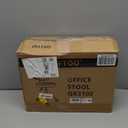 BFTOU Black Square Swivel Stool with Wheel for Work SPA Shop Massage HeightAdjustable and CostEffective Rolling Stool Chair with Back