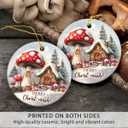 4 x Christmas Ornaments 2025 - Cute Mushroom Christmas Ornaments for Tree Car Decor, Gifts for Mushroom Lovers, Gift Exchange Ideas, Nature Lover Gifts for Forest Enthusiasts