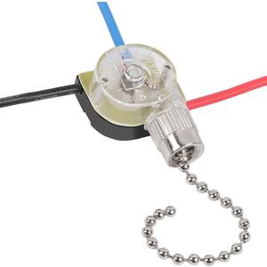 Ceiling Light Switch,ZE-110 3 Way 3-Wire Fan Light Switch Replacement Pull Chain Switch Compatible with Hunter Ceiling Fan, ZE-110nickel