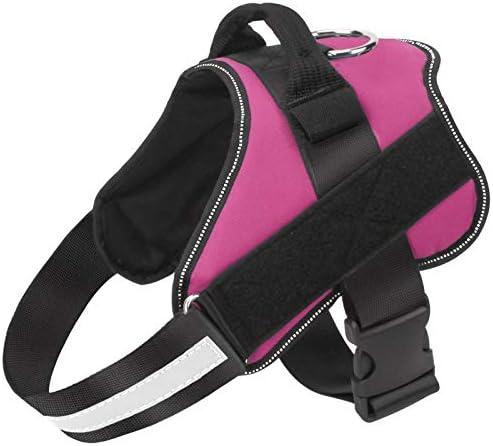 Bolux Dog Harness, No-Pull Reflective Dog Vest, Breathable Adjustable Pet Harness with Handle for Outdoor Walking - No More Pulling, Tugging or Choking (Rose Red, XS)
