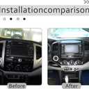 2pcs Car ABS Inner Central Console Air Conditioning Vent Rings Frame Cover Trim Car Accessories Compatible with Toyota Tacoma 2011 2012 2013 2014 2015 Left Hand Driver (Black Carbon Fiber)