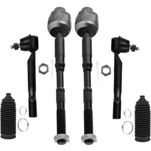SCITOO 6-PC SET Suspension Kit For 2008-2013 For Nissan Rogue 2014-2015 For Nissan Rogue Select Front Inner Outer Tie Rod End Steering Boot