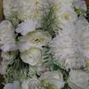 Tigeen 12 Bundles Rose Artificial Flowers Artificial Rose Silk Faux Flowers Fake Silk Hydrangea Bouquet for Tables Vase Wedding Decorations Flower Arrangements