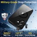 PinLiSheng Magnetic for iPhone 17 Case with 1 Screen Protector [Mil-Grade Drop Protection] [Compatible with ] Shockproof Slim Transparent Protective Phone Case, Clear Black