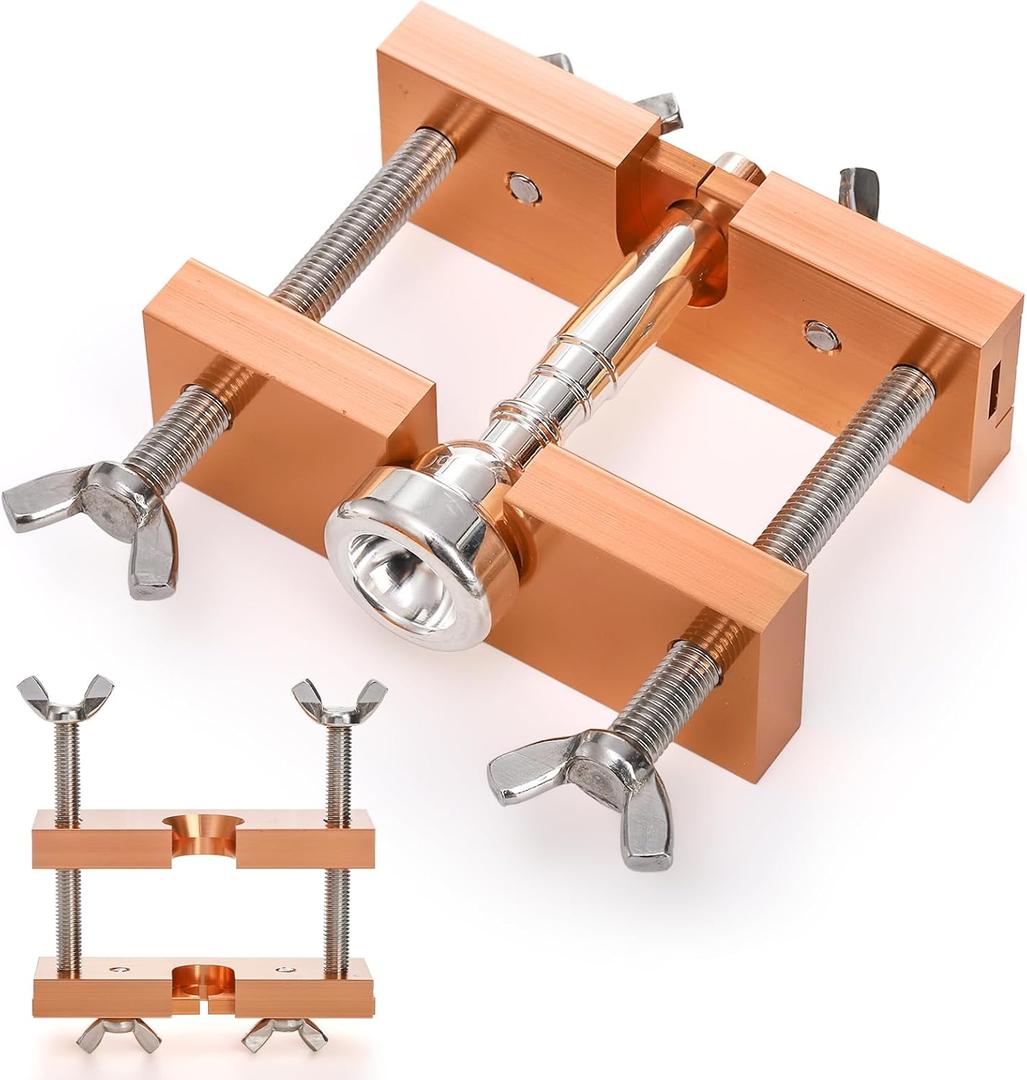 Trumpet Mouthpiece Puller Tool, Professional Rose Gold Mouthpiece Remover, Adjustable Aluminium Trombone Horn Repair Tools for Wind Instrument Baritone Euphonium Mellophone