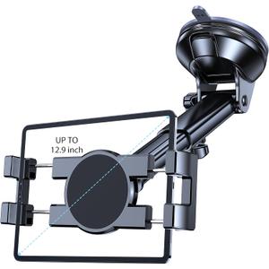 Coolpow Tablet Holder for Car ipad Holder for CarWindshield+Dash Suction Cup ipad Mount for Truck Stand360 Tablet Car Mount Mother's Day for All 4.7"-12.9" Apple iPad Samsung Galaxy Tab