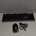 RedThunder K10 Wireless Gaming Keyboard and Mouse Combo, LED Backlit Rechargeable 3800mAh Battery, Mechanical Feel Anti-ghosting Keyboard + 7D 3200DPI Mice for PC Gamer (Black)