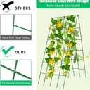 DoCred Cucumber Trellis, 2 Pack Foldable A Frame Trellis for Raised Bed Climbing Plants, Vegetables, Includes Plant Support Clips, Twist Ties, Plastic Ties- Made from PVC-Coated Steel, 39.4" H