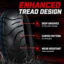 130/60-10 Tubeless Tire for Scooter, 130/60/10 48J Replacement Street Tires for Front or Rear Wheel | Fits on 10 Inch Rim | Provides Reliable Traction