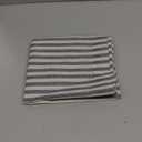 Vangao Stripe Farmhouse Kitchen Curtains 24 Inch Length Linen Cafe Curtains Tickingstripe Tier Drapes Pinstripe Semi-Sheer Small Window Treatments Rod Pocket 2 Panels Blue on Beige