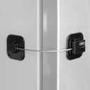 Refrigerator Lock, Heavy Duty Fridge Lock, Combination Lock for Refrigerator Cabinets, Drawers, Safety, Easy Install No Keys Needed (Black-1Pack)