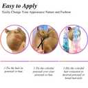 Pink Ombre Braiding Hair Extension for Braids Synthetic Braid Ponytail Extensions with Elastic Tie Fashion Festival Rave Hair Accessories(Pack of 2)