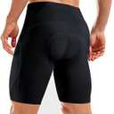 Sportneer Padded Bike Shorts for Men - 4D Padding Mens Bicycle Cycling Biking Clothing Shorts, Breathable and Absorbent (Black, L)