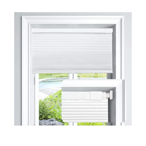 LazBlinds Cordless Cellular Shades, No Tools No Drill Light Filtering Honeycomb Shades Pleated Blinds for Windows, 21'' W x 36'' H, White