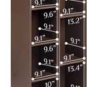 Amazon Basics 7 Cube Storage Organizer Bookcase, Sturdy Shelves, Book Shelf, Espresso, 9.3"D x 19.5"W x 41.7"H