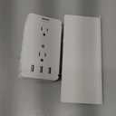 Power Charger Shelf-CFMASTER 11 Port Surge Protector Wall Outlet, 8 Electrical Outlet Extenders and 3 USB Ports 3.4A, with Removable Built-in Shelf and LED Indicator, FCC Listed, White