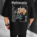 COZYEASE Men's Letter Graphic Tee Casual Short Sleeve Round Neck Summer Shirt Streetwear Top (M)