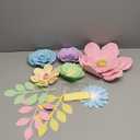 16 Pcs Pastel Floral Paper Flowers for Wall Monogram Sign, Rainbow Macaron 3D Flowers Decorations for Birthday, Party Photo Backdrops, Classrooms, Bridal Shower, Baby Shower
