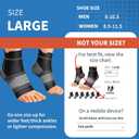 6 Pairs Plantar Fasciitis Socks for Men & Women, Ankle Brace Compression Socks with Arch Support for Achilles Tendonitis, Heel Pain, Swelling & Arthritis Relief, Black, Large