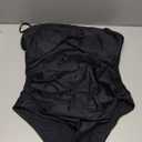 Buauty Women's One Piece Swimsuits Ruched Slimming Bathing Suits Square Neck Adjustable Spaghetti Straps Swimwear (X-Large, Black)