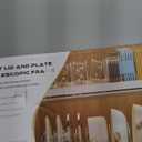 2 Pack Expandable Food Storage Container Lid Organizers, 22" Pots and Pans Organizer Under Cabinet with 9 Adjustable Dividers Pot and Pan Lid Holders Rack Inside Cabinet(Gray)