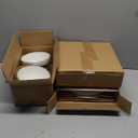 Famiware Jupiter Dinnerware Set, Plates and Bowls Dish Sets for 4 (12 Pieces), Microwave and Dishwasher Safe Stoneware Speckled Tableware, Chip and Scratch Resistant, White